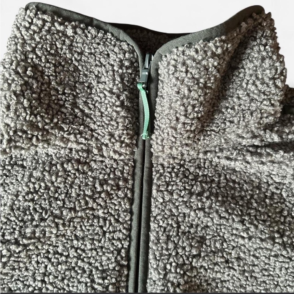 Old Navy Sherpa Quarter-Zip Pullover Jacket - Dark Ivy Green size Large - Picture 4 of 6